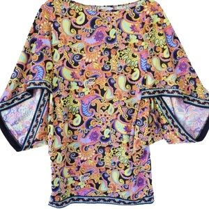 Trina Turk iconic resort Paisley print tunic Swim cover-up Multicolor Size S